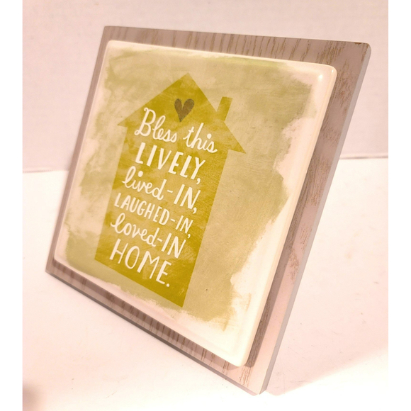 Hallmark Ceramic and Wood Trivet/Wall Hanging/Shelf Décor - Picture 2 of 6